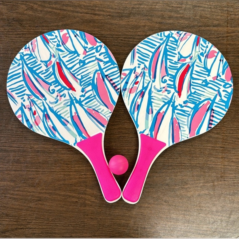 LILLY PULITZER Paddleball
Racket Set NEW